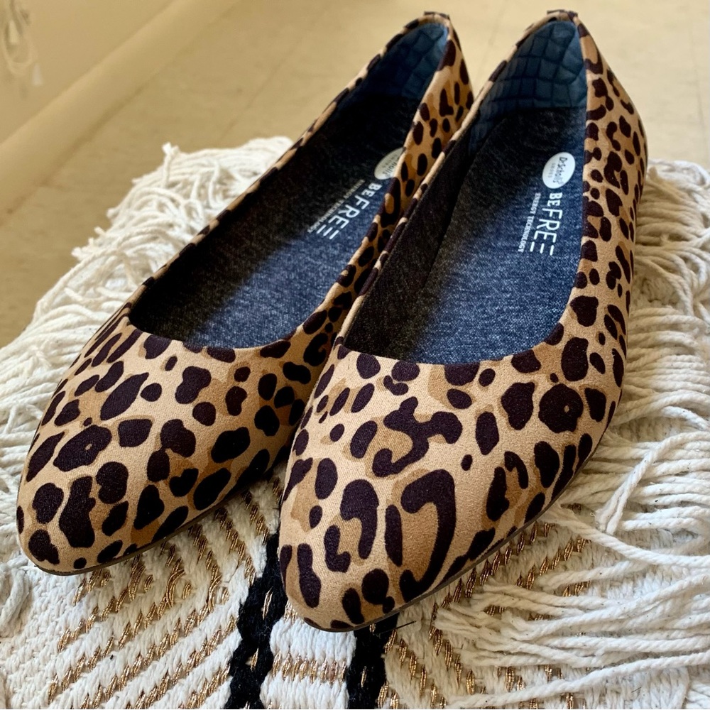 Dr.Scholls Womens Aston Ballet flats. Animal Print. New. No box